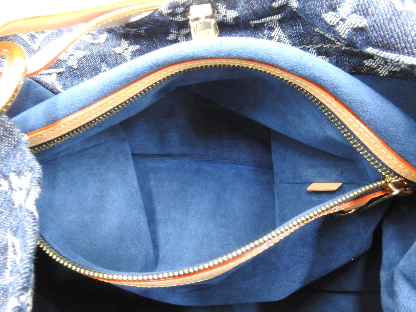 LOUIS VUITTON Daily GM Monogram Denim Shoulder Bag Blue M40493