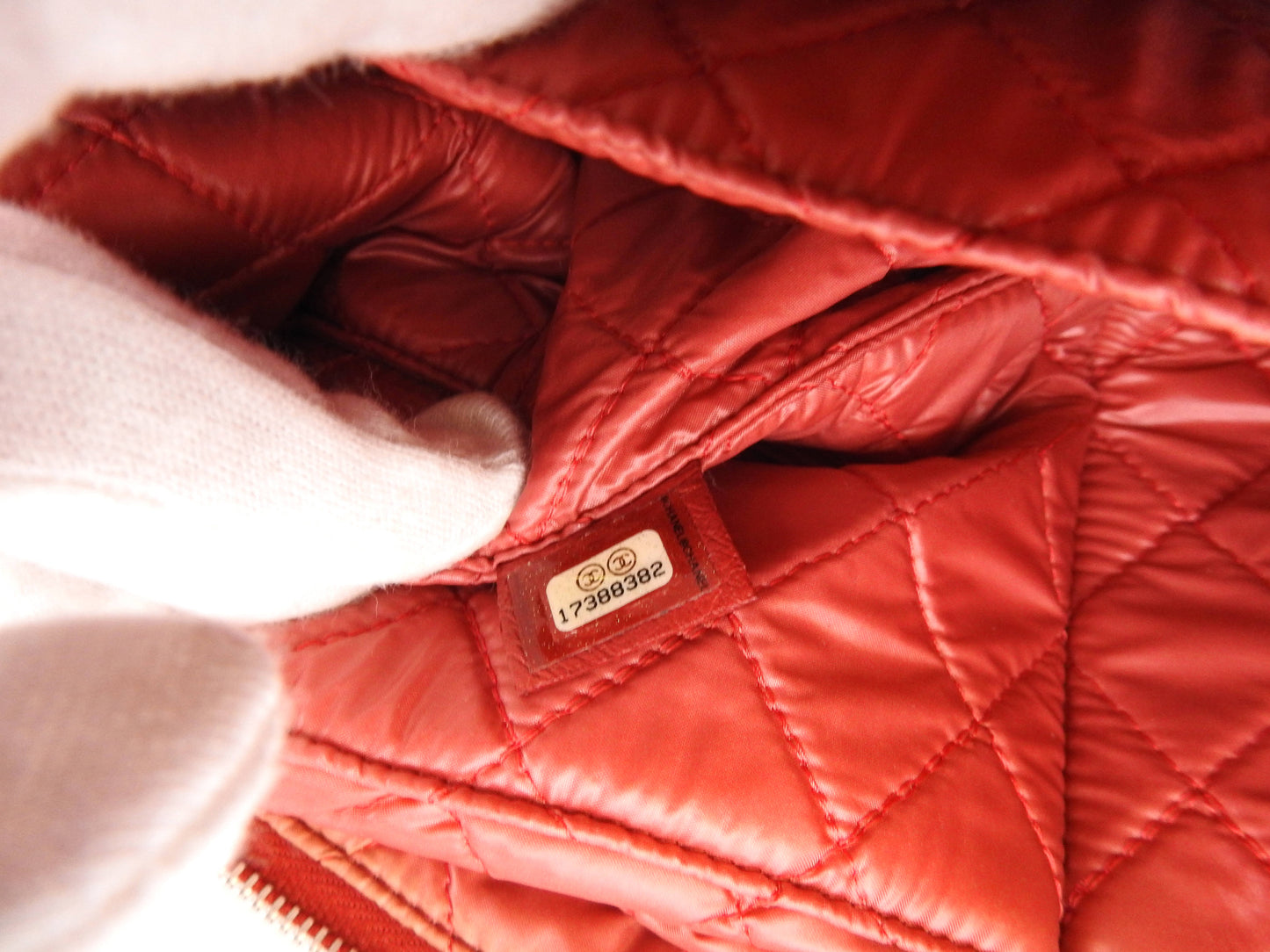 CHANEL CC Matelasse Hobo Shoulder Hand Bag Lambskin Red A69264