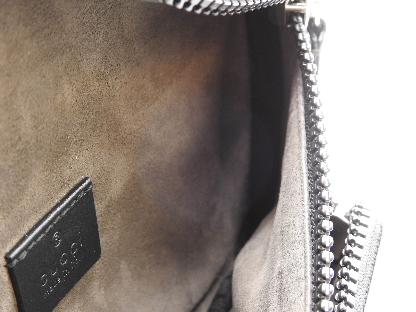 GUCCI GG Supreme Waist Body Belt Bag PVC Leather Beige Black Silver 450946