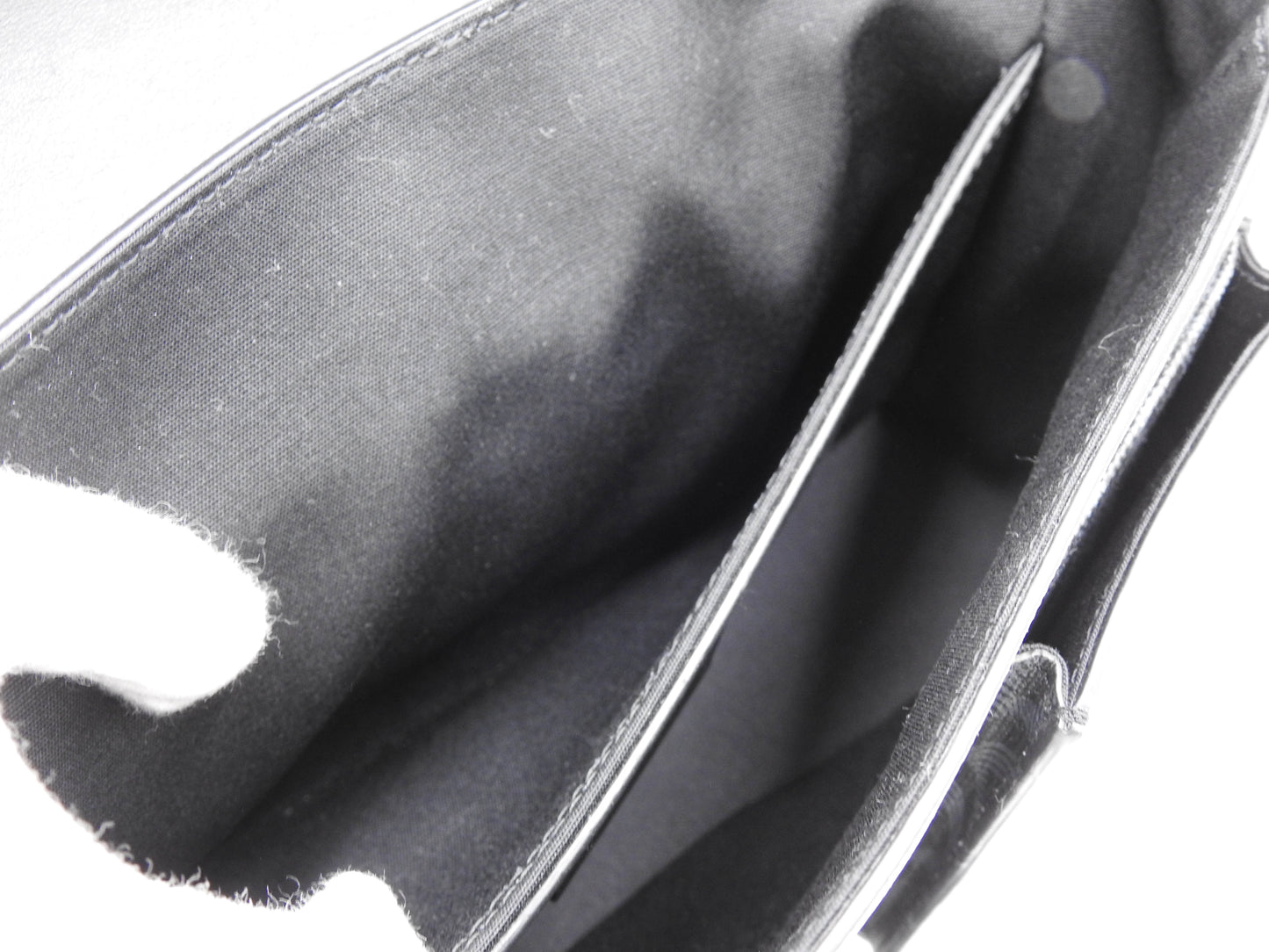 Christian Dior HIT THE ROAD CD Diamond Shoulder Bag PVC Leather Black