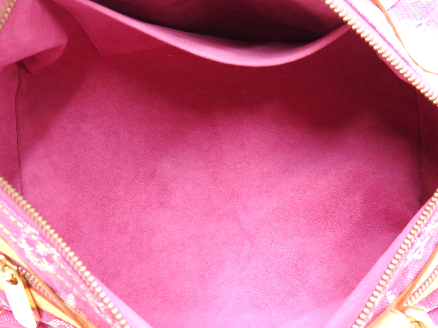 LOUIS VUITTON Monogram Denim Neo Speedy Boston Hand Bag Pink M95214