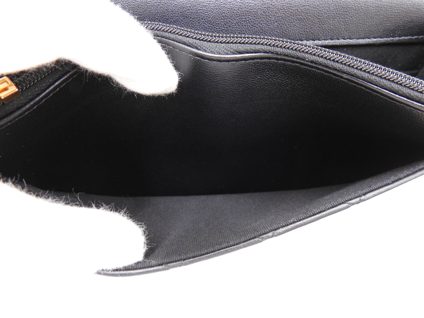 CHANEL CC Matelasse Casino Wallet On Chain Shoulder Bag Lambskin Black