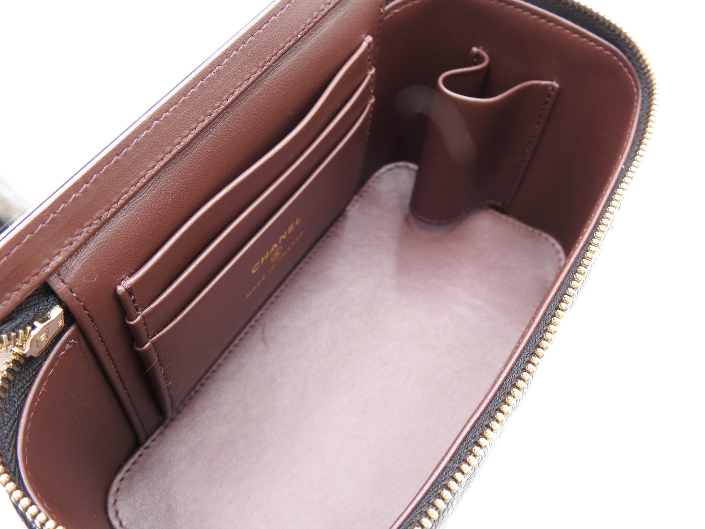 CHANEL CC Matelasse Chain Vanity Bag Shoulder Bag Caviarskin Black AP1341