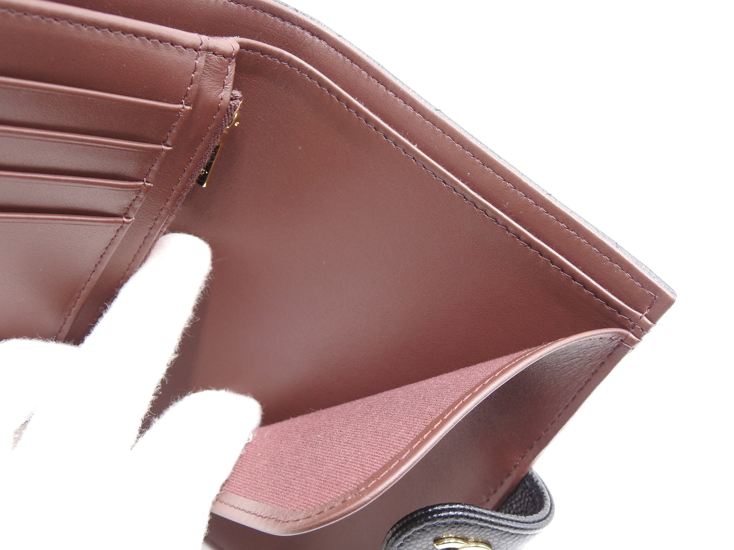 CHANEL CC Matelasse Passport Case Holder Wallet Caviarskin Black AP3791