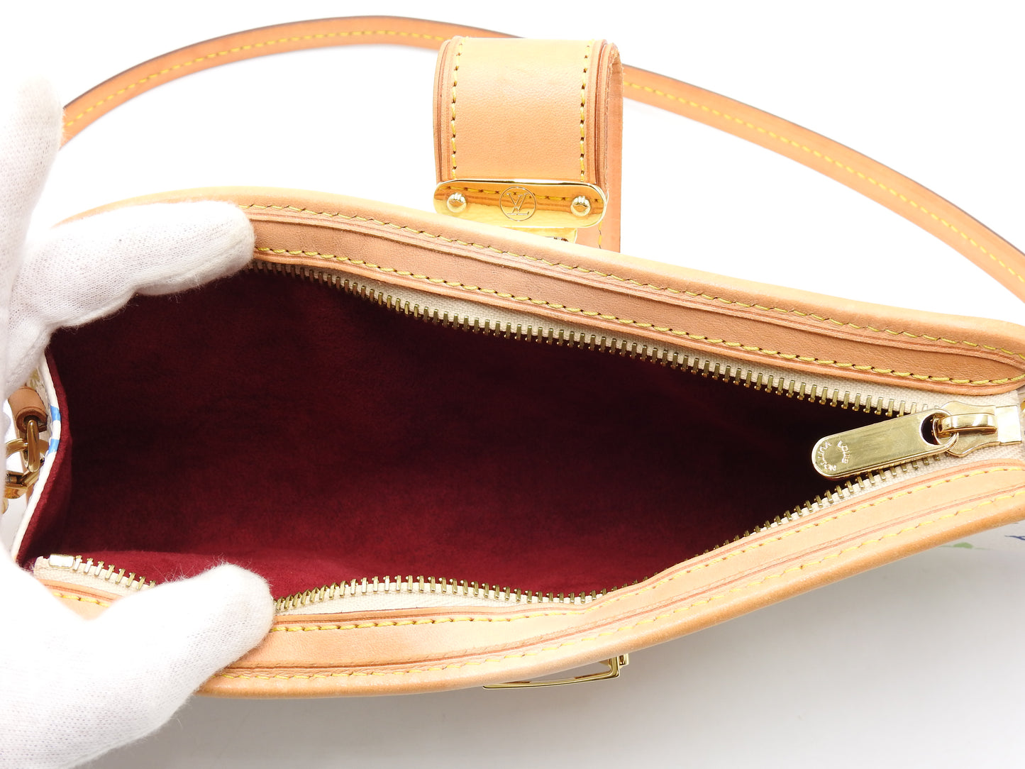 LOUIS VUITTON Shirley Shoulder Bag Monogram Multicolor Bron White M40049