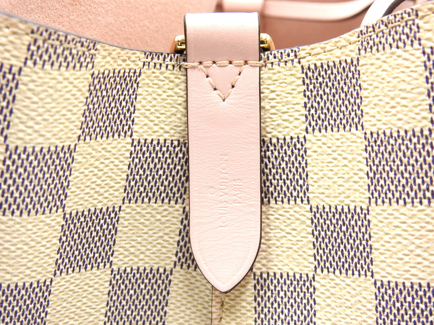 LOUIS VUITTON Damier Azur NeoNoe Shoulder Bag Canvas Rose Pink N40152