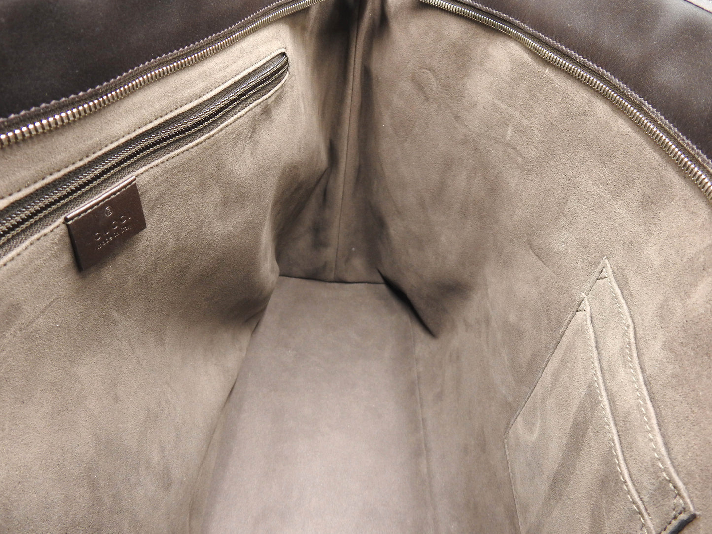 GUCCI GG Supreme Leather Large Tote Bag Monogram Beige Brown 406403