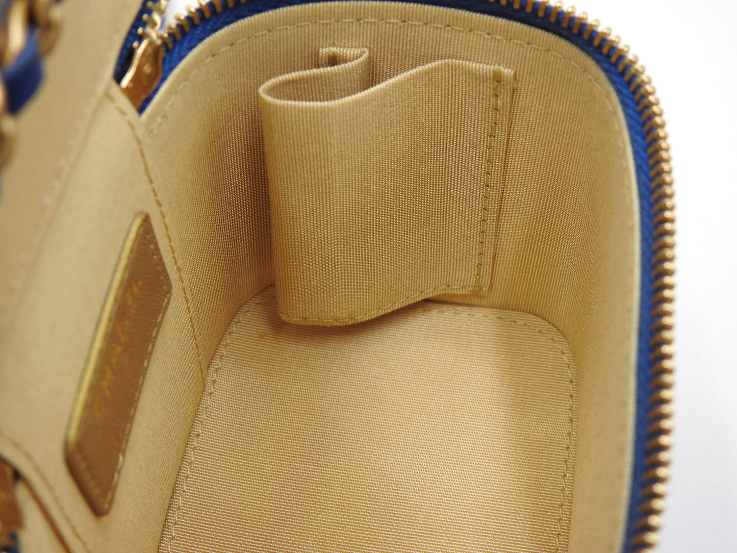 CHANEL Matelasse Pearl Crush Small Vanity Chain Shoulder Bag Blue AP1447