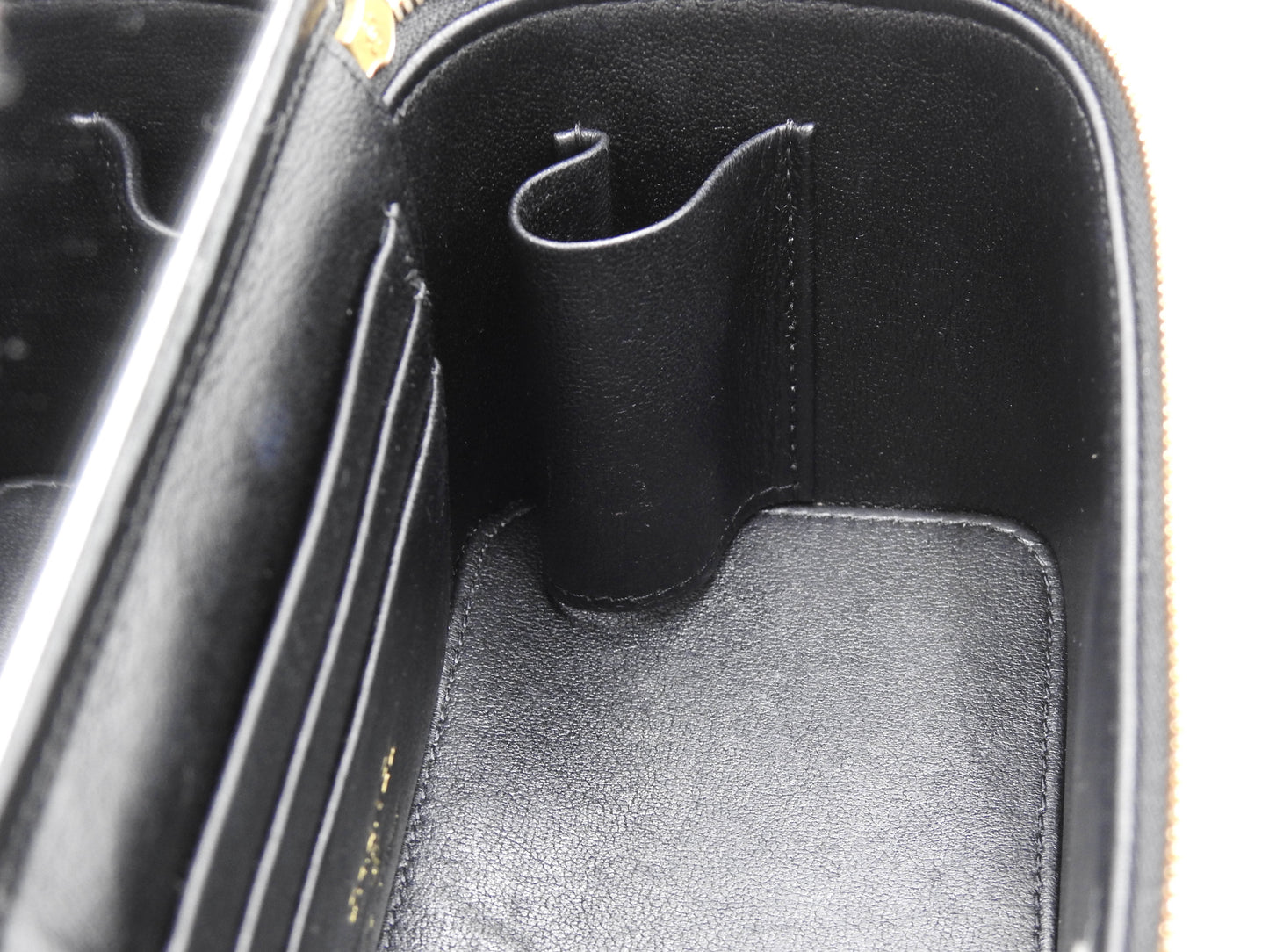 CHANEL CC Matelasse Chain Vanity Bag Shoulder Bag Lambskin Black Gold