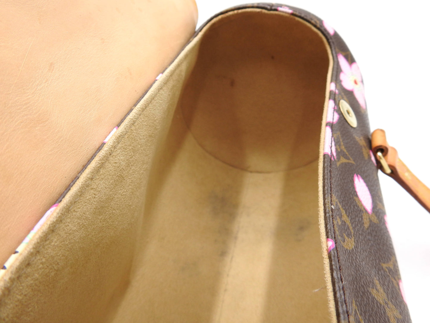 LOUIS VUITTON Papillon Shoulder Hand Bag Monogram Cherry Blossom M9209