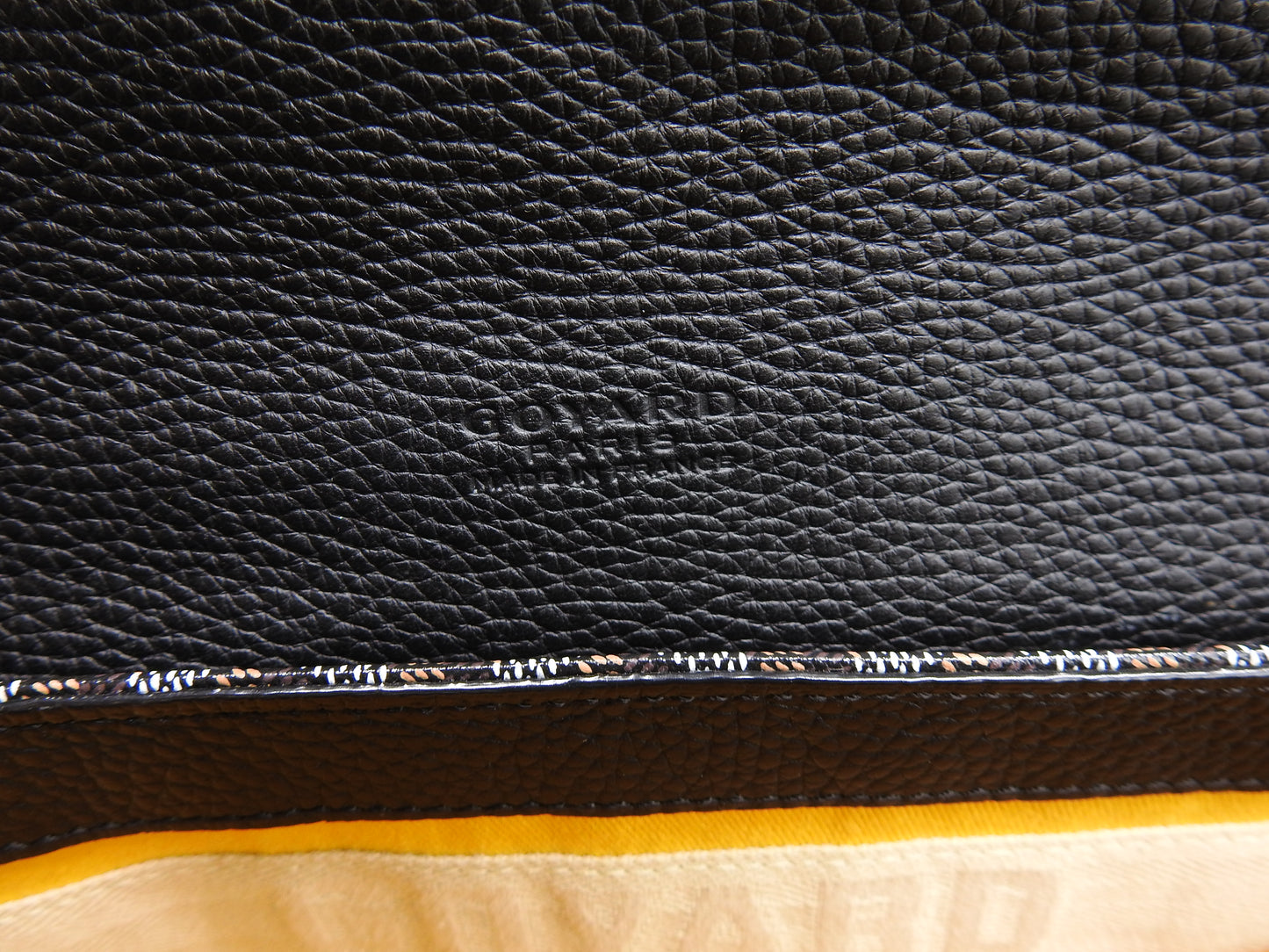 GOYARD Goyardine Grand Bleu MM Shoulder Bag PVC Canvas Leather Black