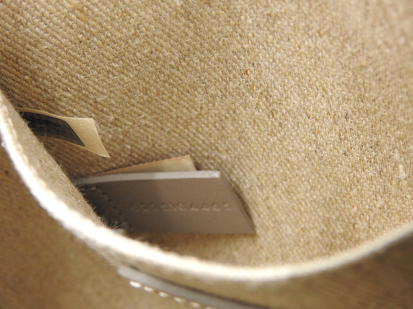 CHLOE Woody 2way Small Tote Bag Shoulder Bag Canvas Beige Gray