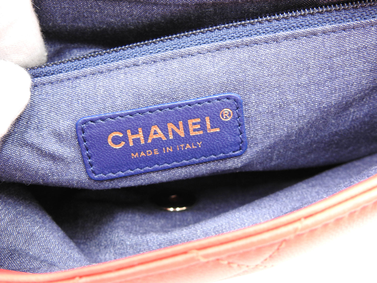 CHANEL CC Matelasse Chain Shoulder Bag Lambskin Leather Red Gold AS1354