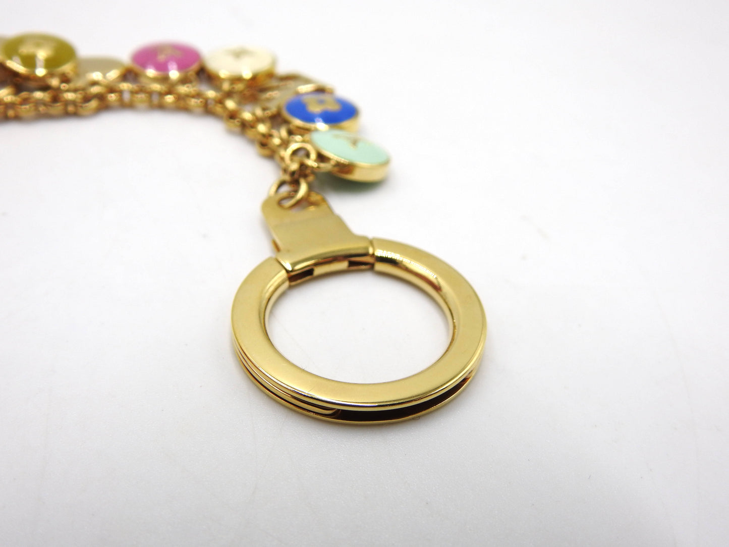 LOUIS VUITTON Porte Cles Chainne Pastille Bag Charm Key Holder GP M65380