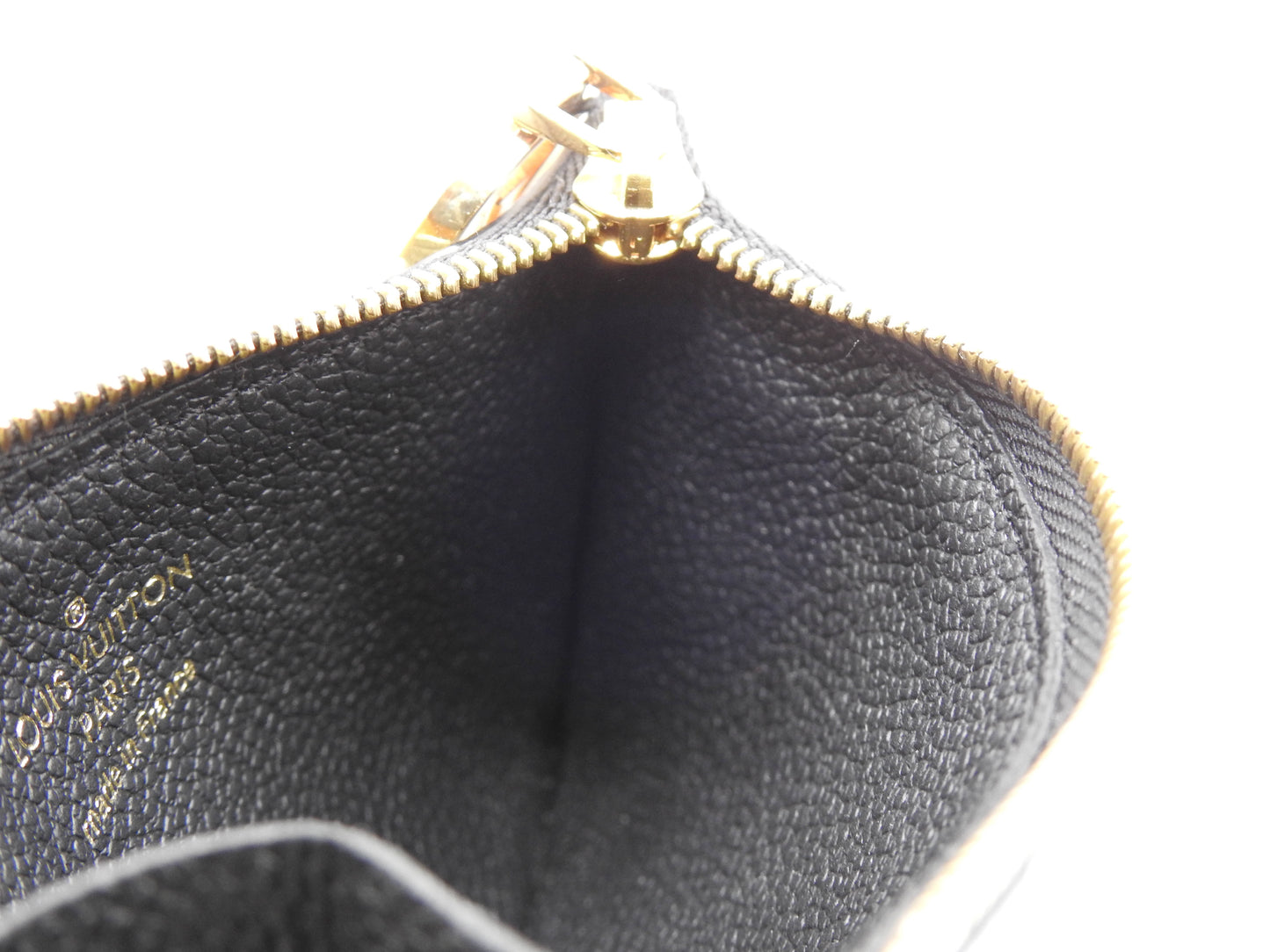 LOUIS VUITTON Monogram Empreinte Romy Card Case Holder Black M81883