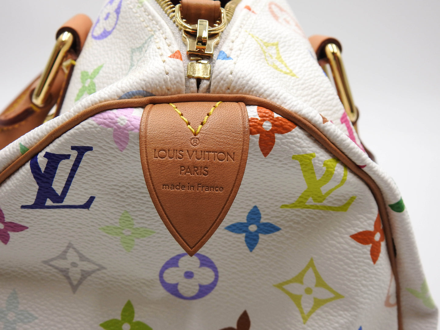 LOUIS VUITTON Speedy 30 Boston Hand Bag Multicolor Bron White M92643