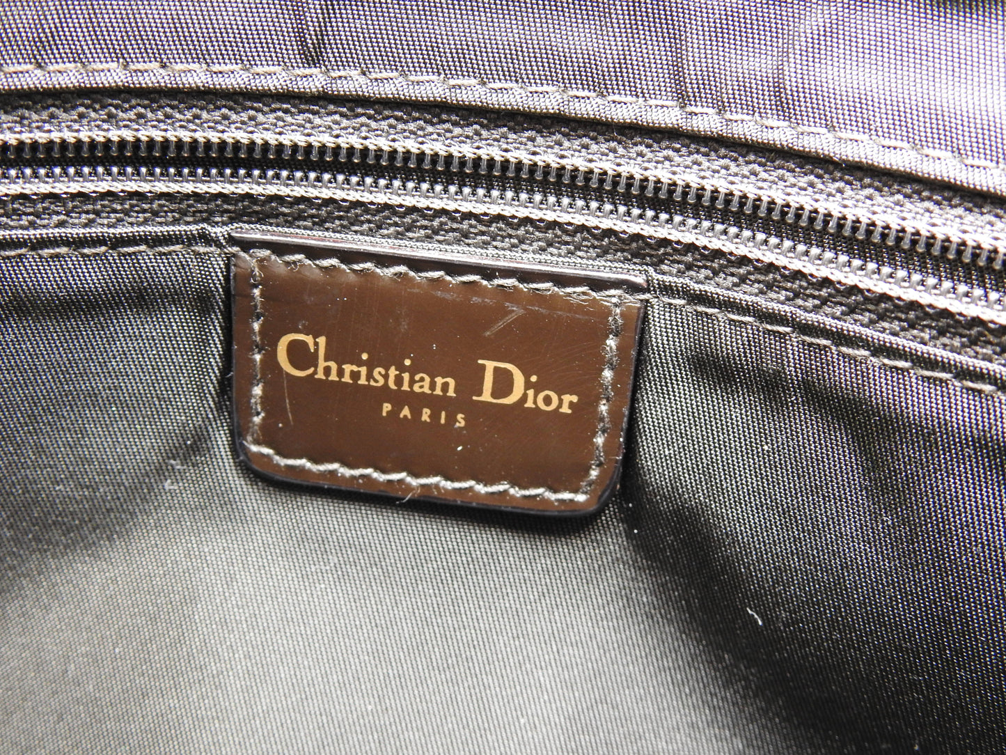 Christian Dior Malice Pearl Shoulder Bag Leather Leopard Brown Gold