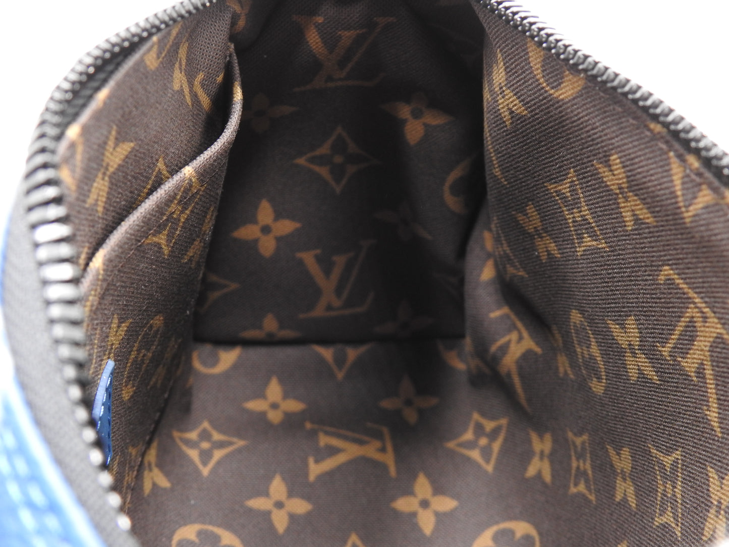 LOUIS VUITTON Monogram Keepall Bandouliere 25 Shoulder Hand Bag Blue M46803