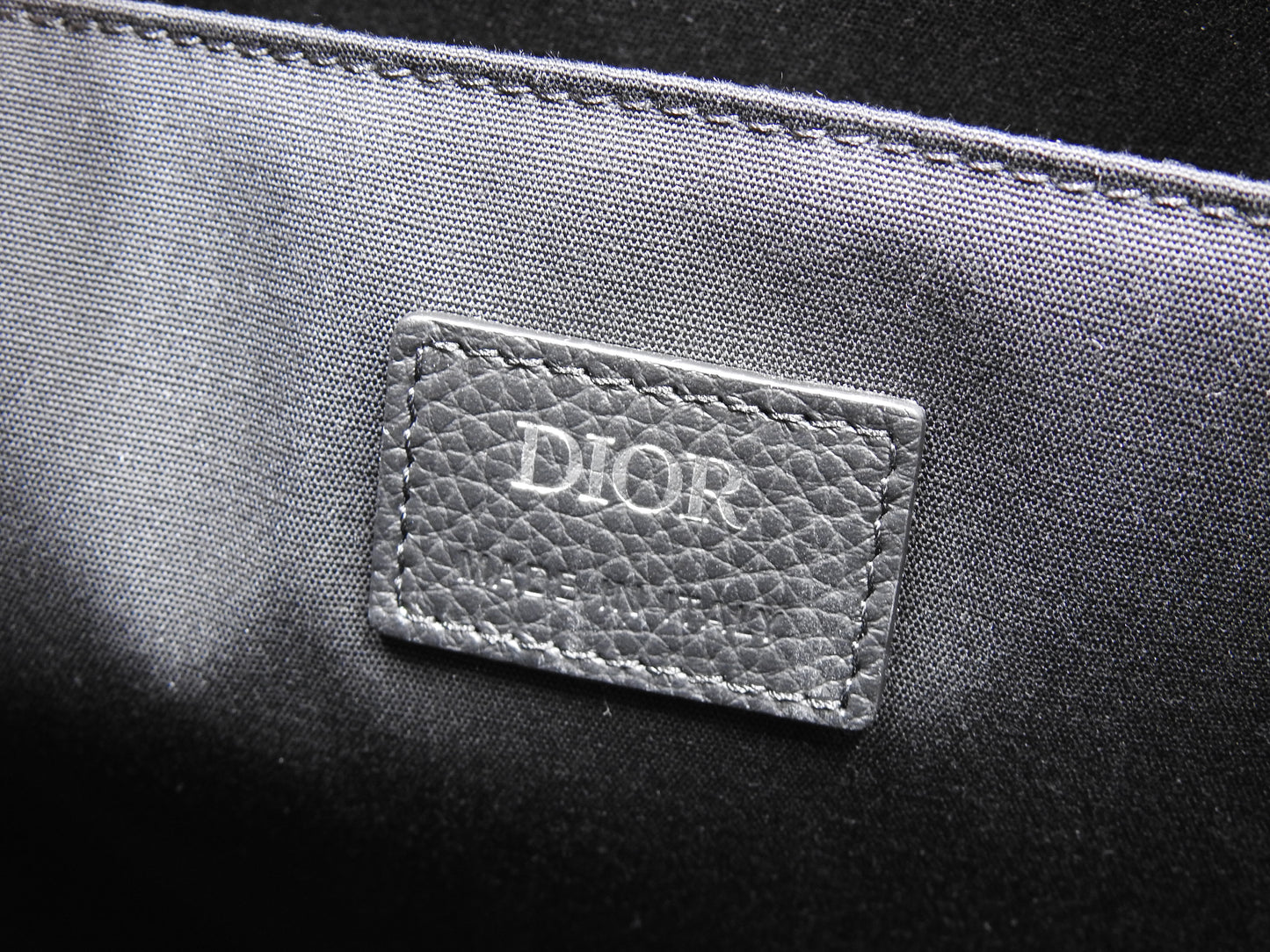 Christian Dior Oblique East Wast Tote Bag Maxi Jacquard Canvas Navy Black