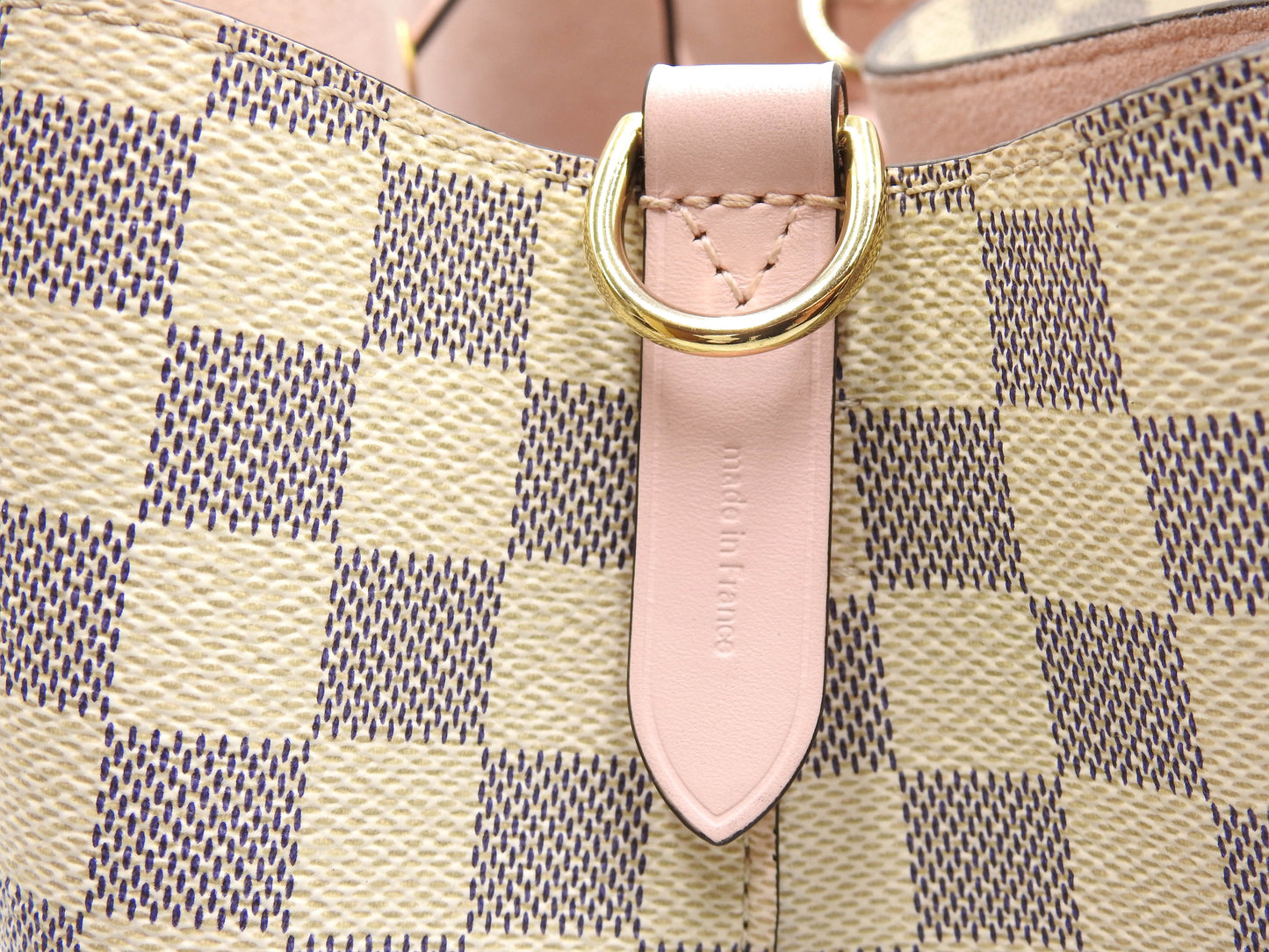 LOUIS VUITTON Damier Azur NeoNoe Shoulder Bag Canvas Rose Pink N40152