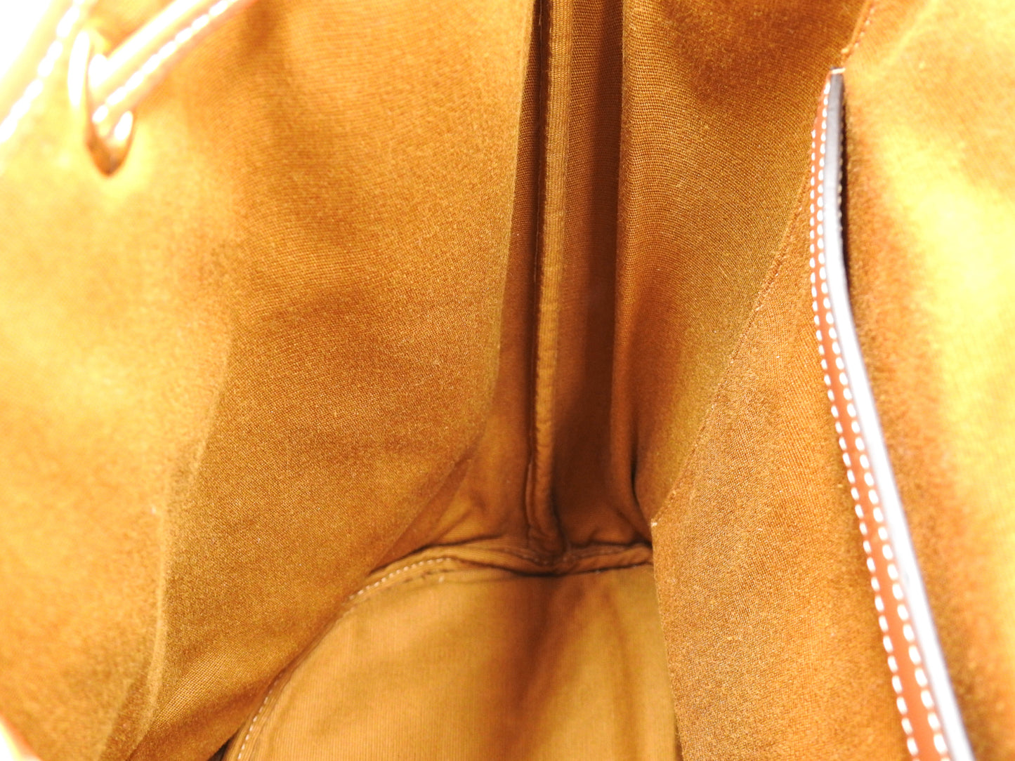 CELINE Triomph Folco Medium Backpack Bag PVC Canvas Tan Dark Brwon 197662