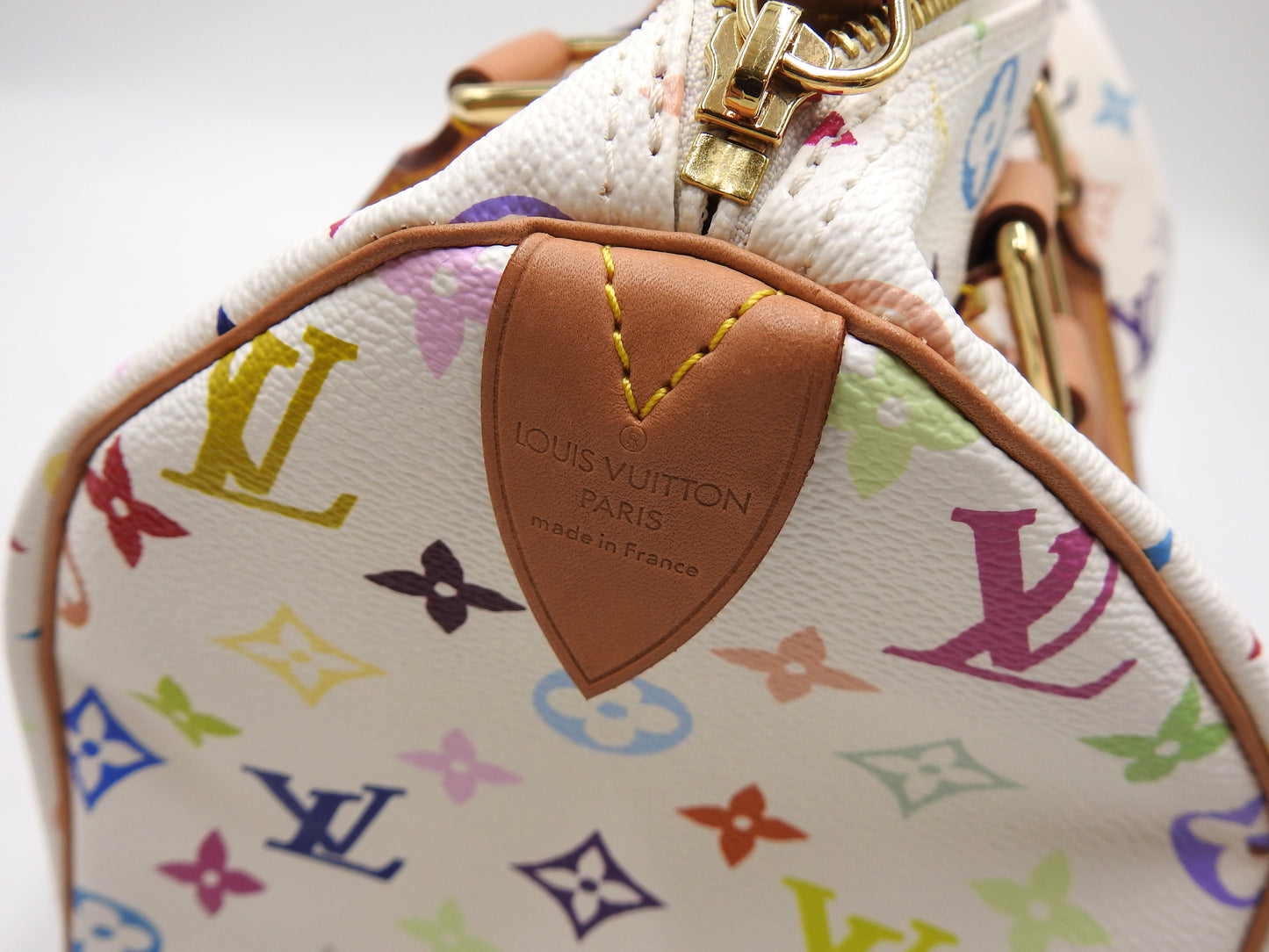 LOUIS VUITTON Speedy 30 Boston Hand Bag Multicolor Bron White M92643