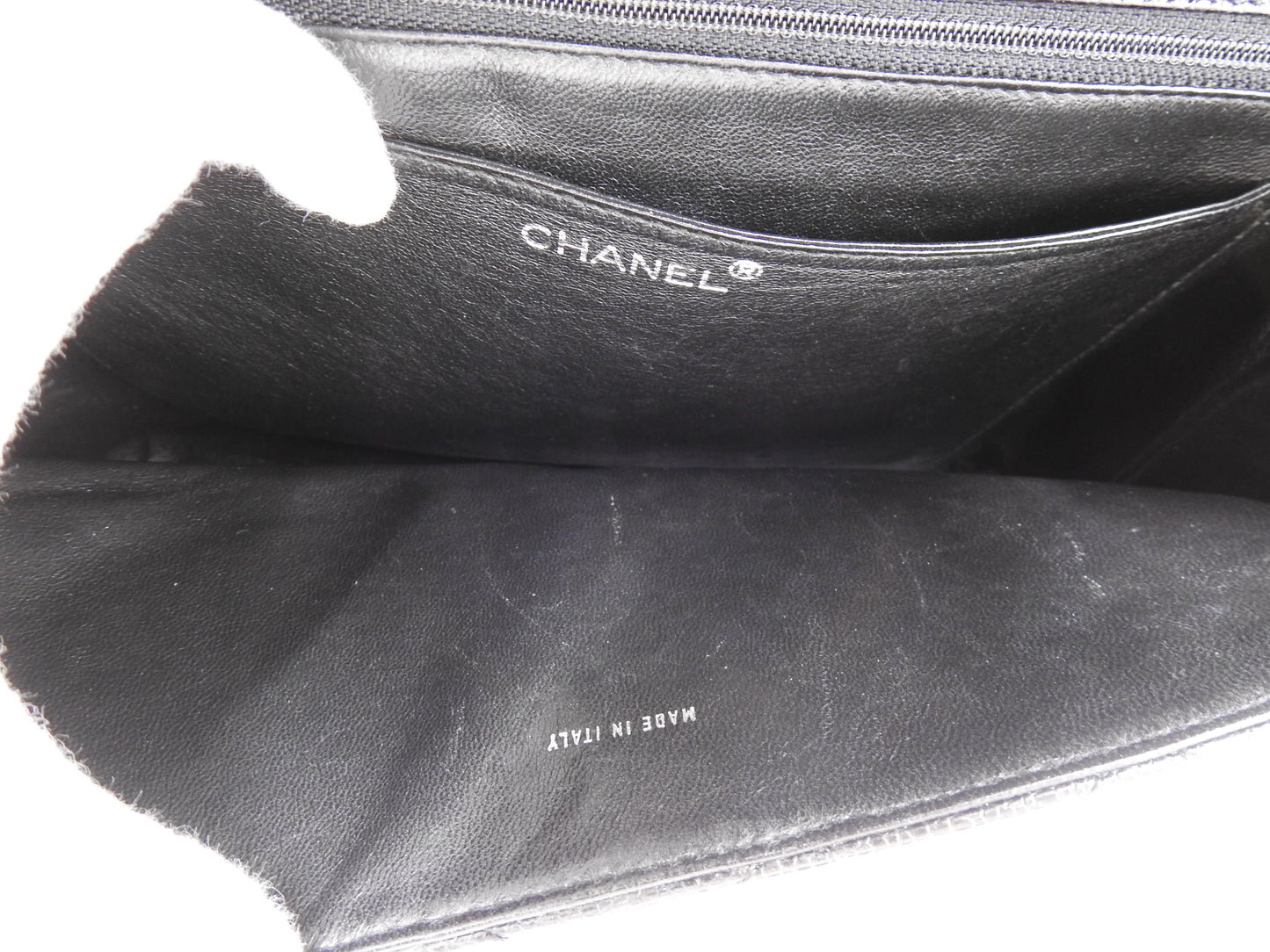 CHANEL CC Matelasse Kelly Top Handle Bag Caviarskin Leather Black A12397