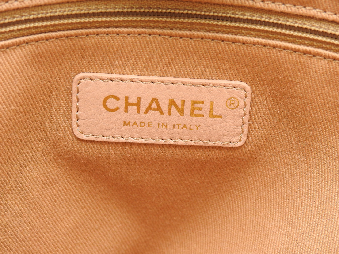 CHANEL Deauville MM Chain Tote Shoulder Bag Straw Canvas Beige Brown A67001