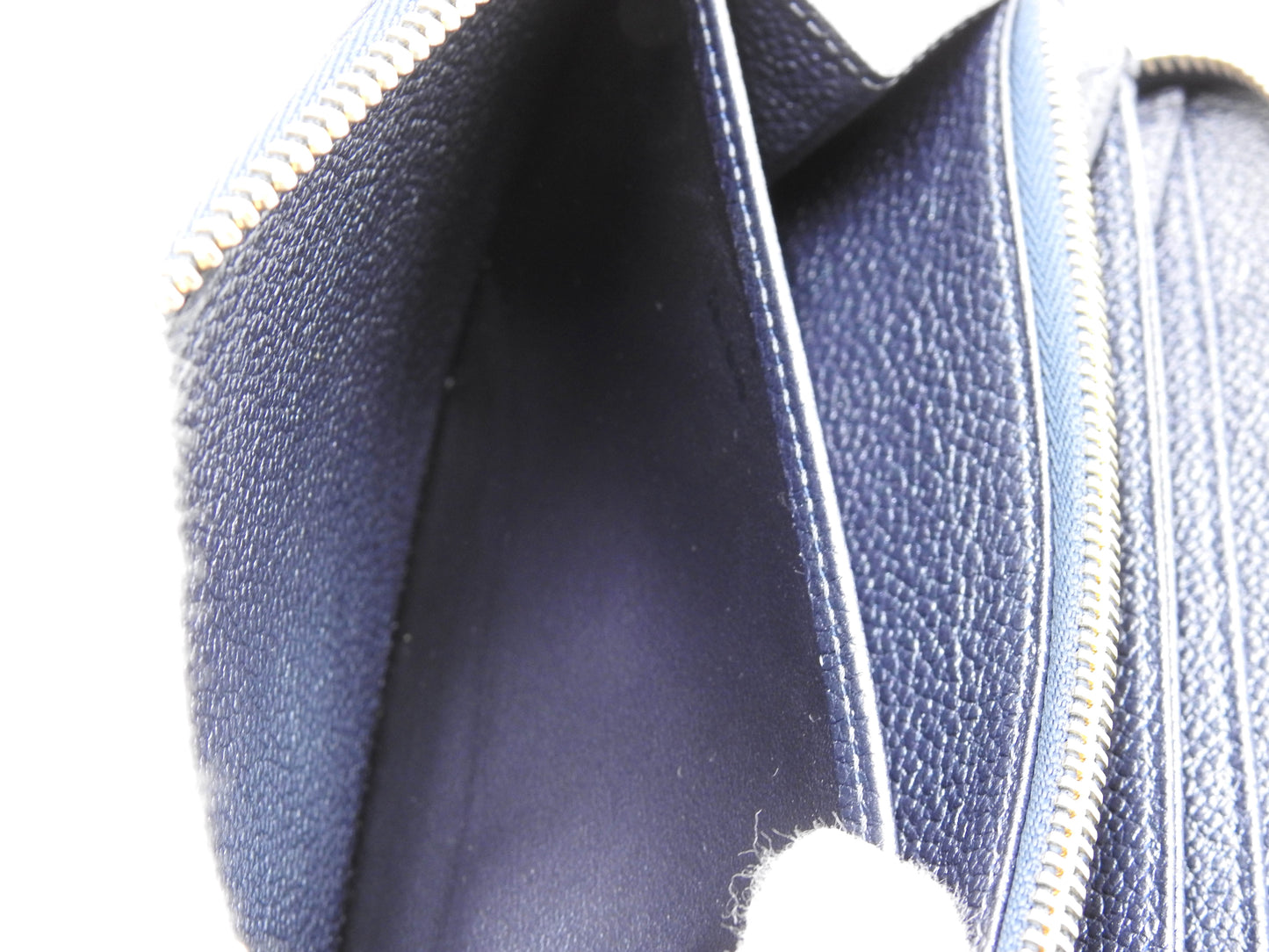 LOUIS VUITTON Monogram Empreinte Zippy Long Wallet Leather Navy M82838