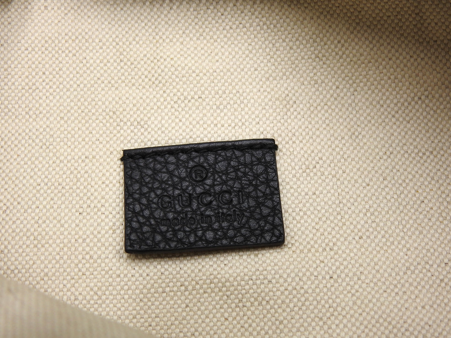 GUCCI Logo Print Web Sherry Waist Body Belt Bag Leather Black 530412