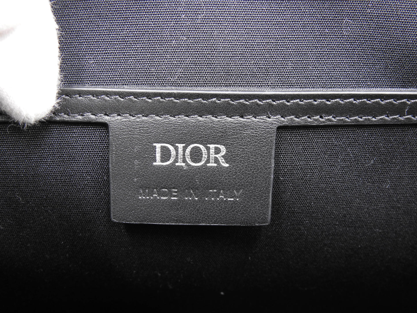 Christian Dior HIT THE ROAD CD Diamond Shoulder Bag PVC Leather Black