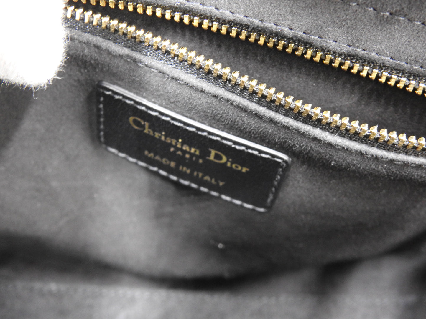 Christian Dior Lady Dior Medium Canage Hand Shoulder Bag Lambskin Black