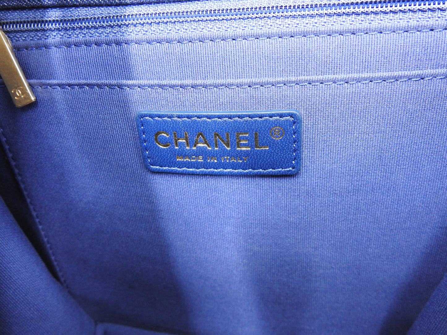 CHANEL Matelasse Double You Flap 2way Chain Shoulder Hand Bag Denim AS4051