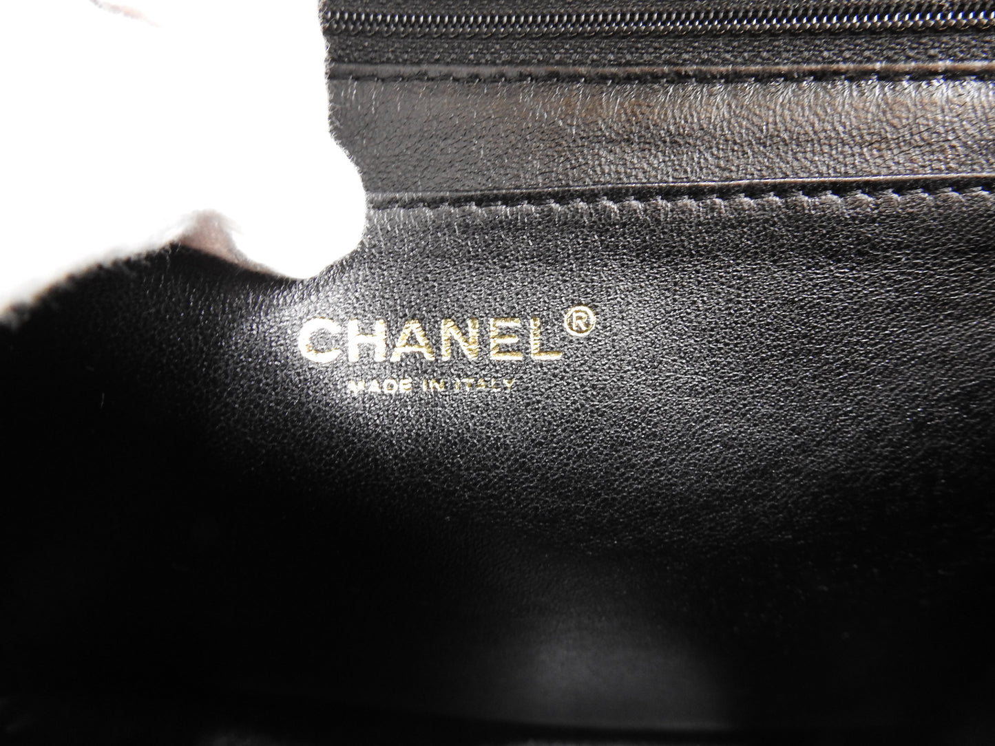 CHANEL Matelasse CC Kelly Hand Bag Caviarskin Leather Black Gold A12397