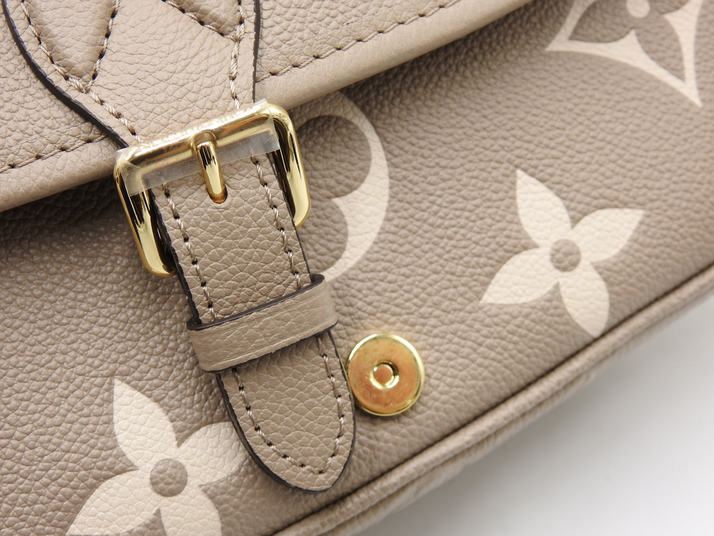 LOUIS VUITTON Monogram Empreinte Diane Shoulder Bag Dove Cream M46583