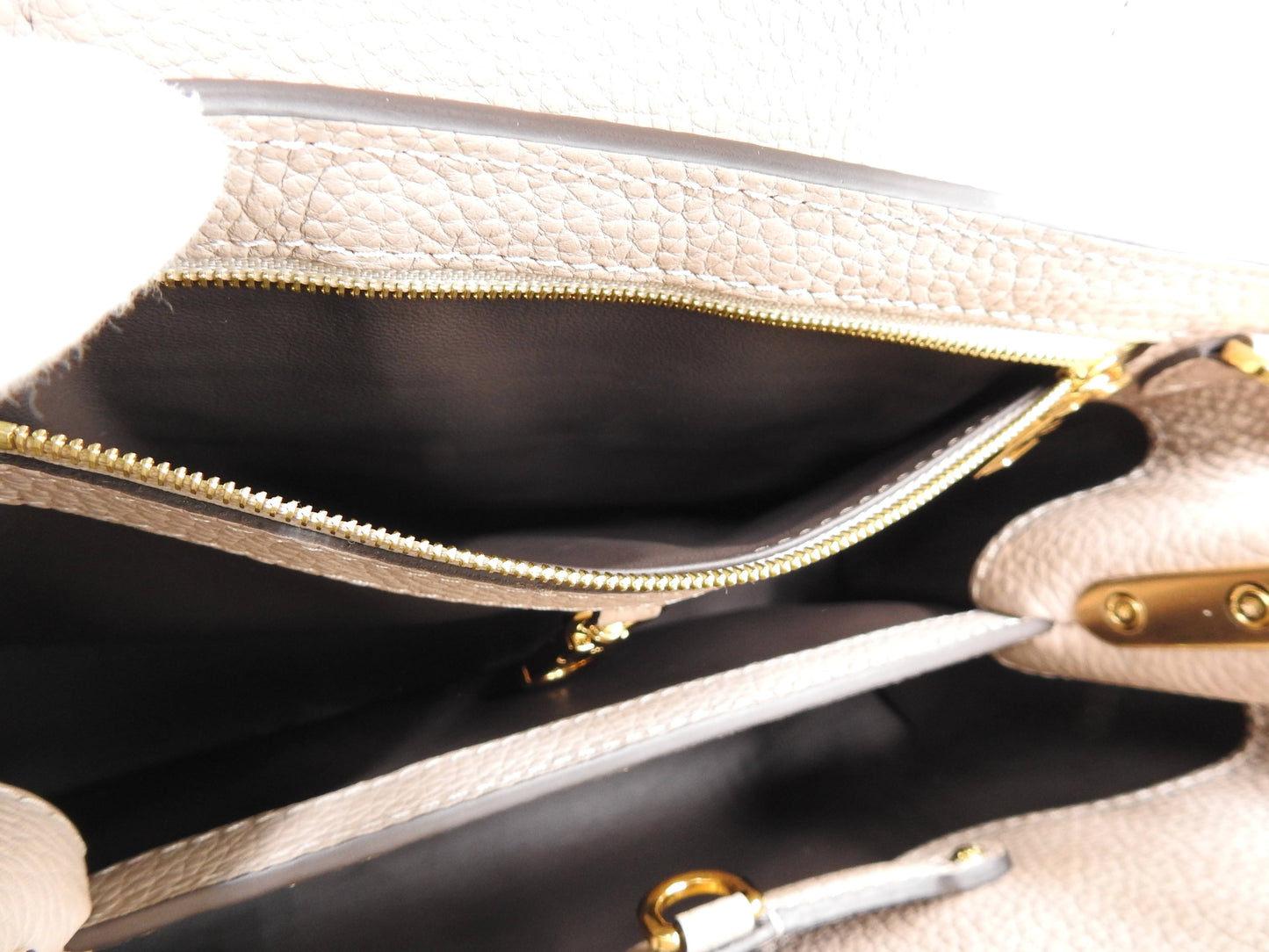 LOUIS VUITTON Capucines BB 2way Hand Shoulder Bag Taurillon Galet M94634