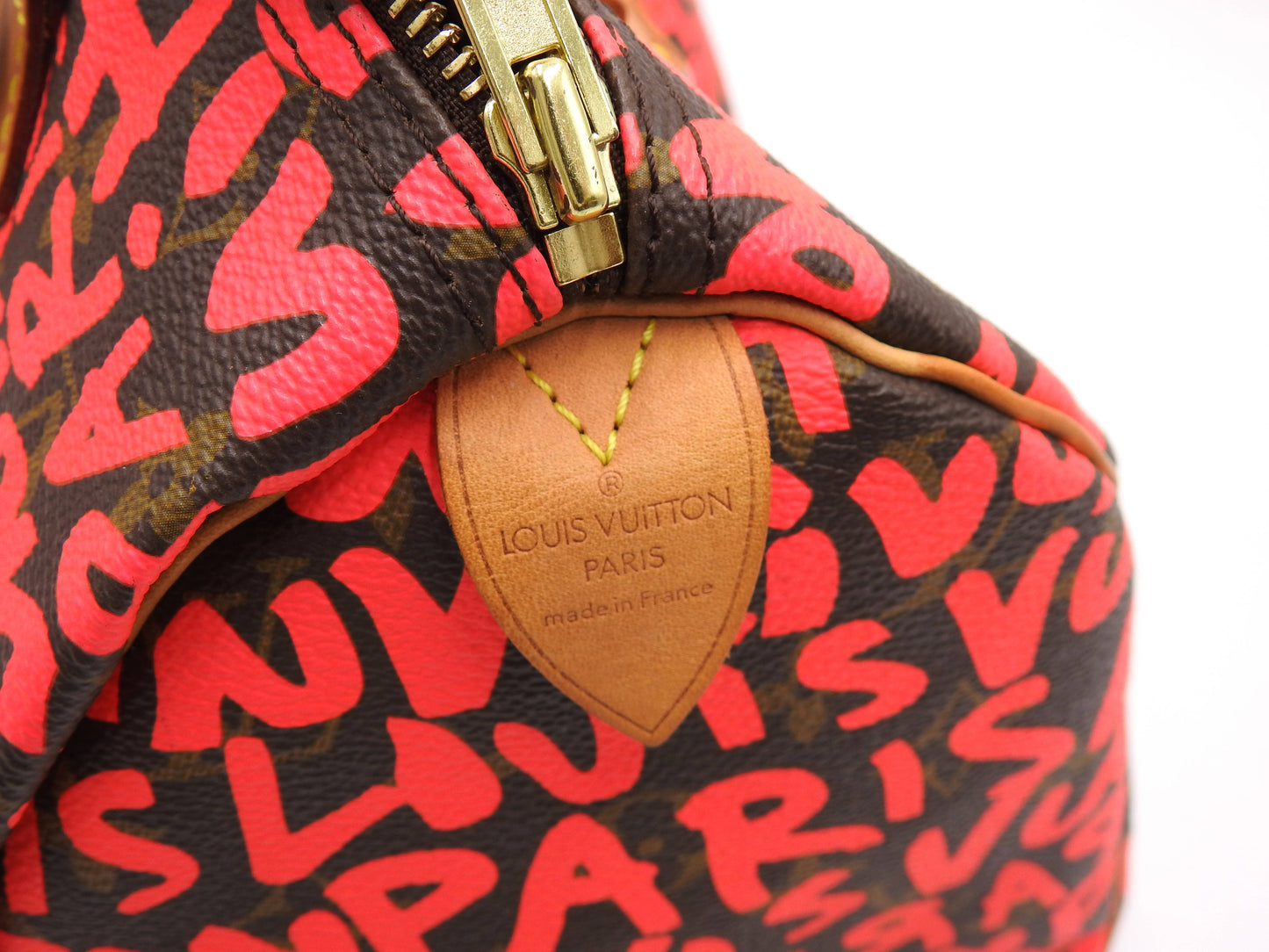 LOUIS VUITTON Monogram Graffiti Speedy 30 Hand Bag Boston Bag M93704 Pink