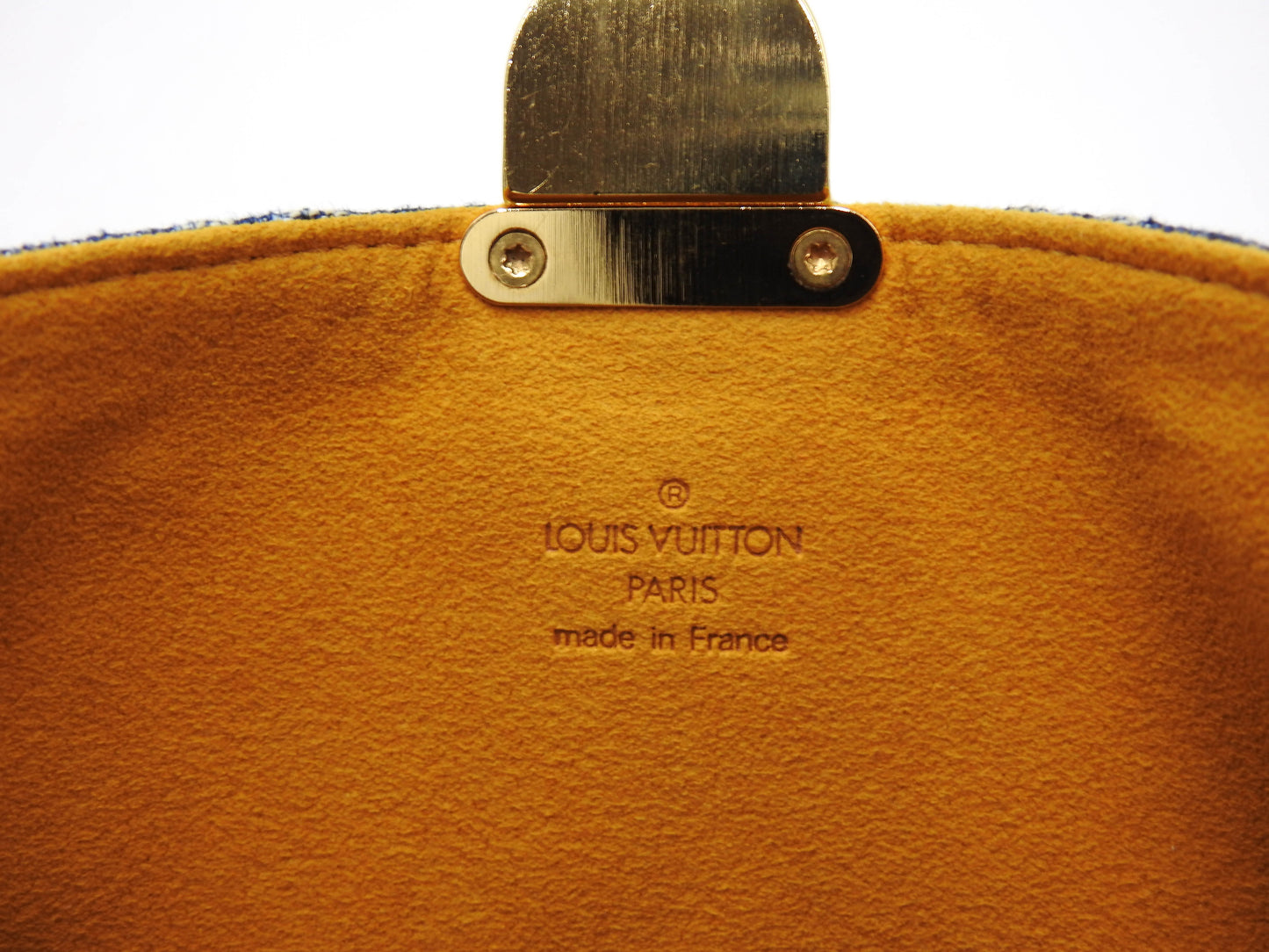 LOUIS VUITTON Monogram Denim Pochette Pratt Clutch Second Bag M95007