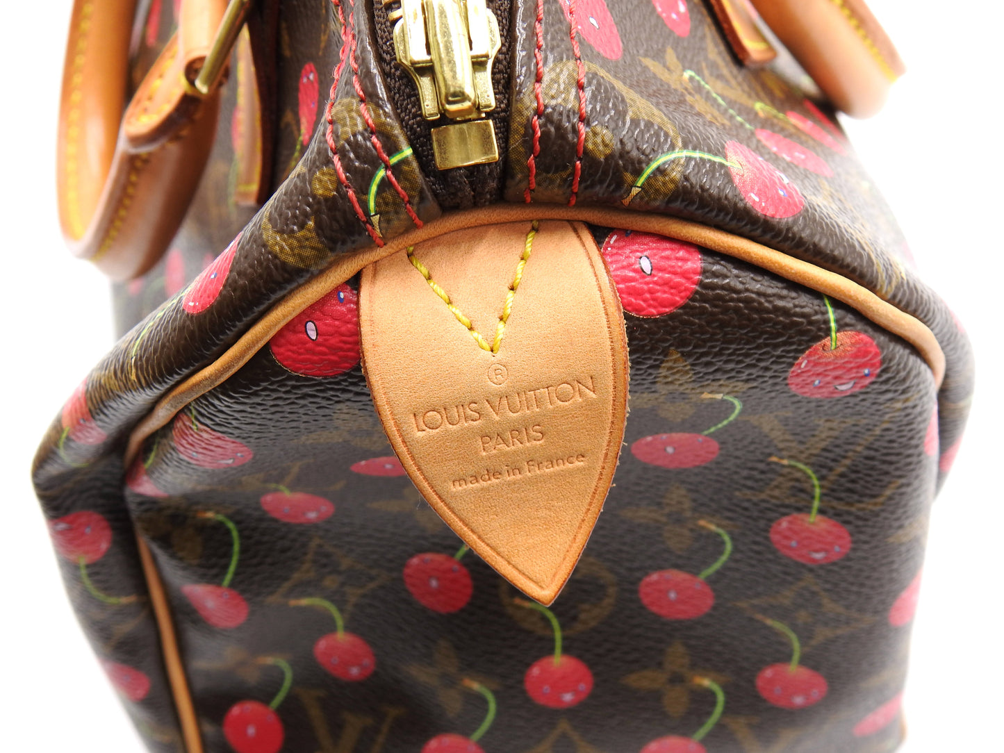 LOUIS VUITTON Monogram Cherry Speedy 25 Hand Bag Boston Bag Canvas M95009