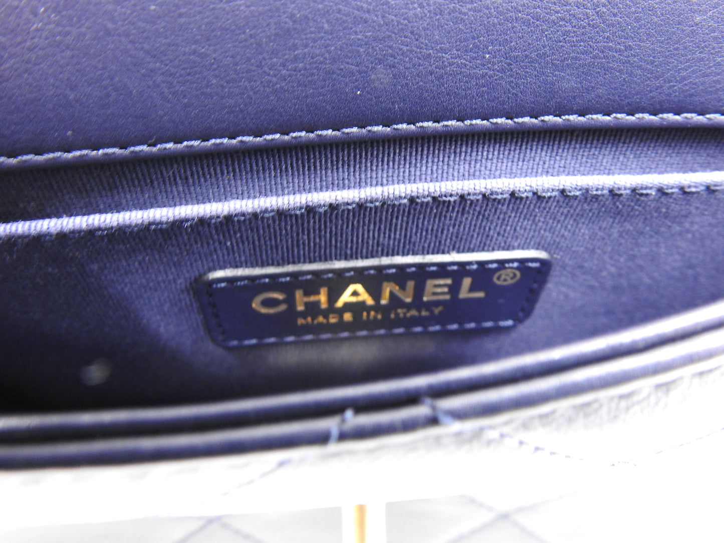 Chanel Matelasse Small Framing Flap Chain Shoulder Bag Calfskin Navy AS2831