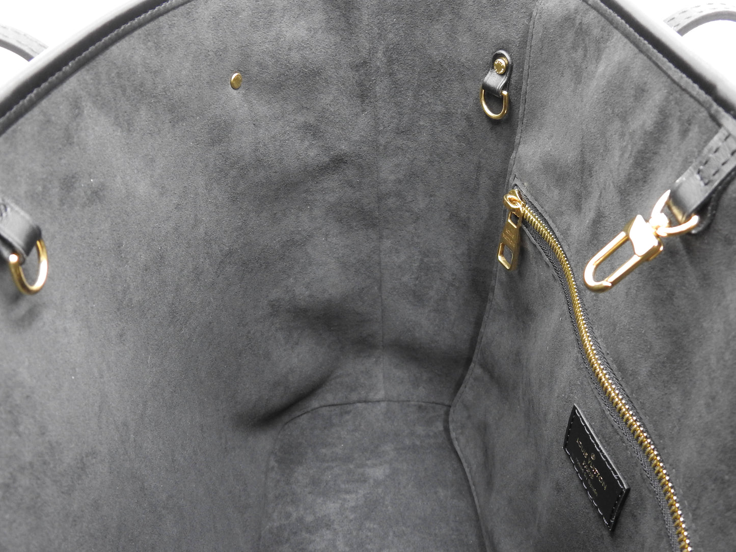 LOUIS VUITTON Monogram Empreinte Giant Neverfull MM Shoulder Bag M46040