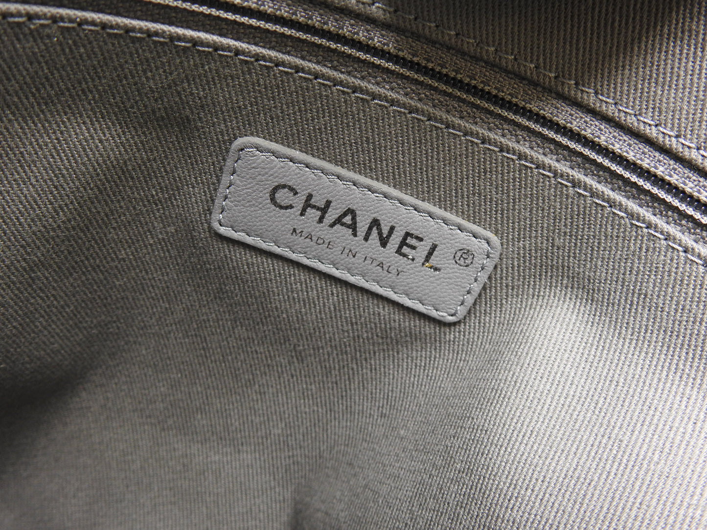 CHANEL Deauville MM Tote Bag Shoulder Bag Straw Canvas Gray Silver A67001