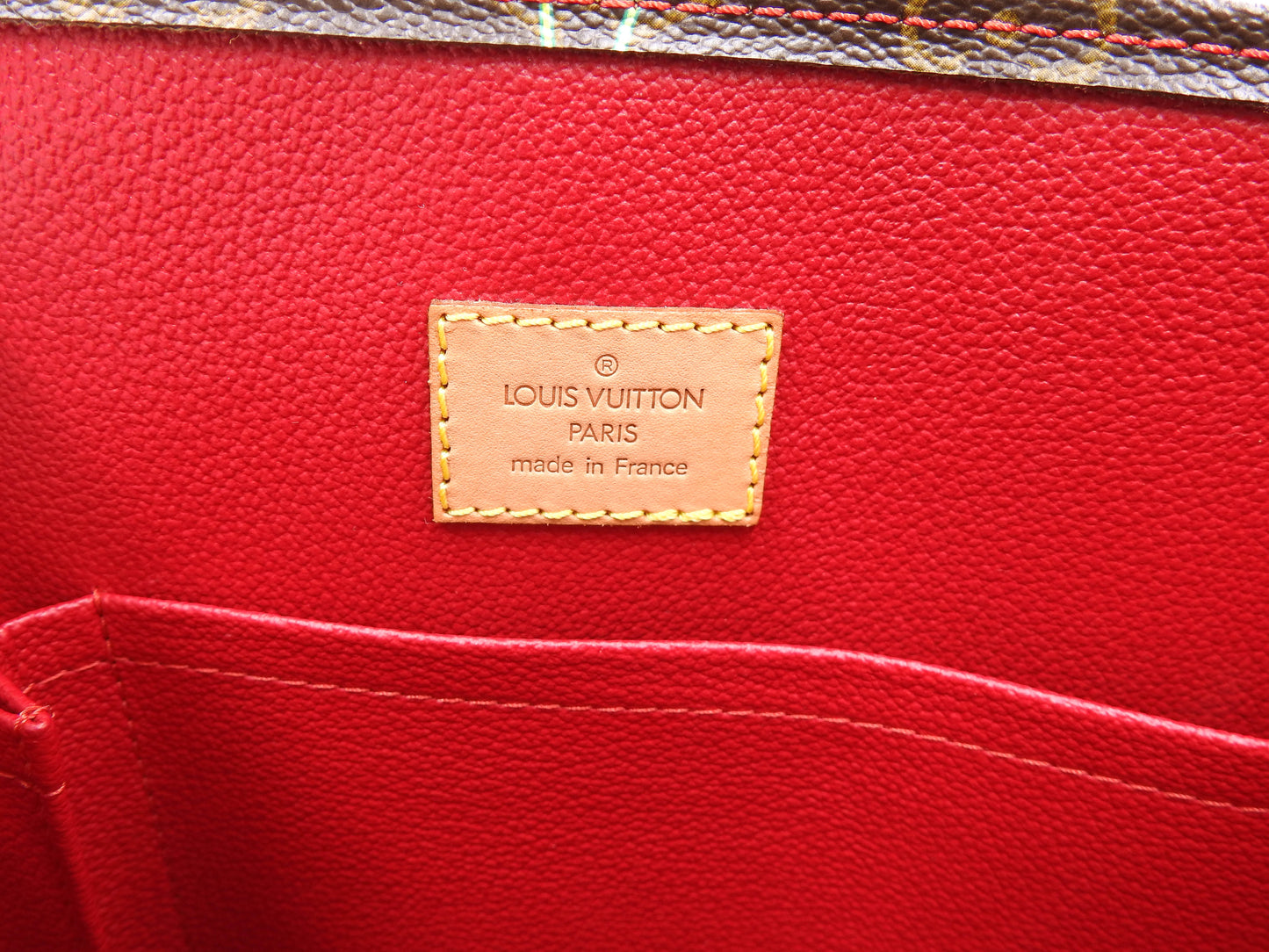 LOUIS VUITTON Monogram Cherry Sac Plat Tote Hand Bag Canvas M95010