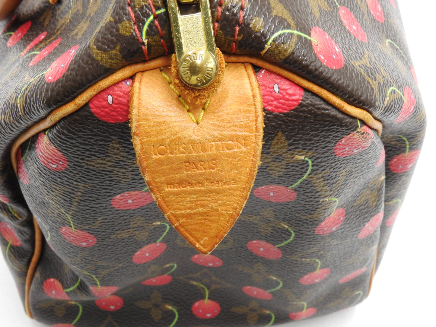 LOUIS VUITTON Monogram Cherry Speedy 25 Hand Bag Boston Bag Canvas M95009