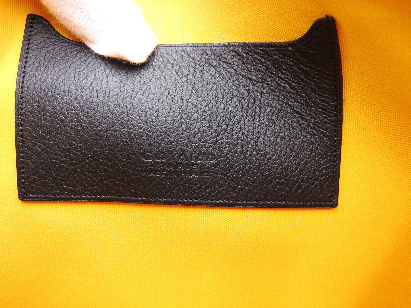 GOYARD POCHETTE SENAT MM Herringbone Clutch Bag Second Bag PVC Black