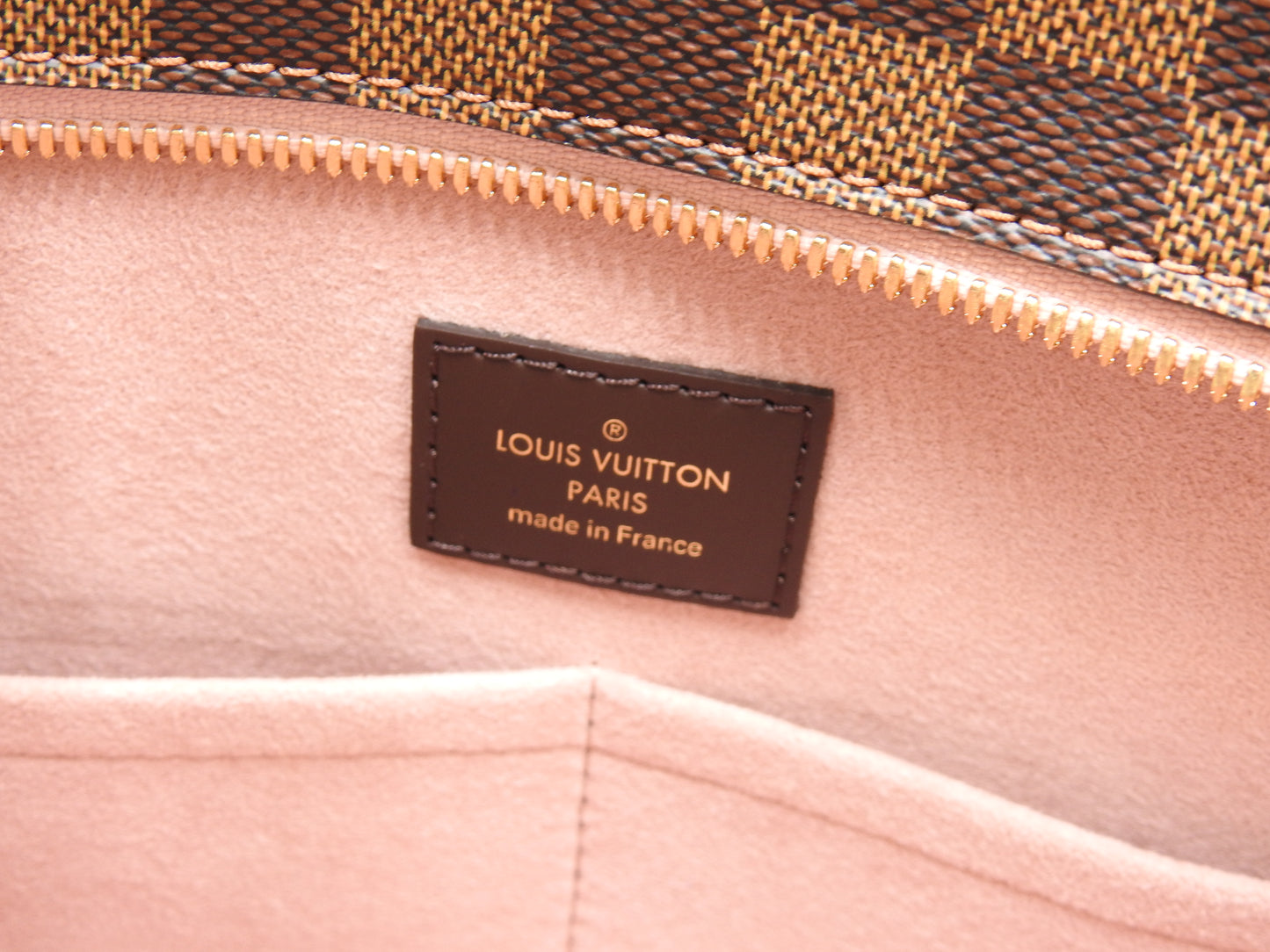 LOUIS VUITTON Jersey Shoulder Hand Bag Damier Ebene Magnolia Pink N44041