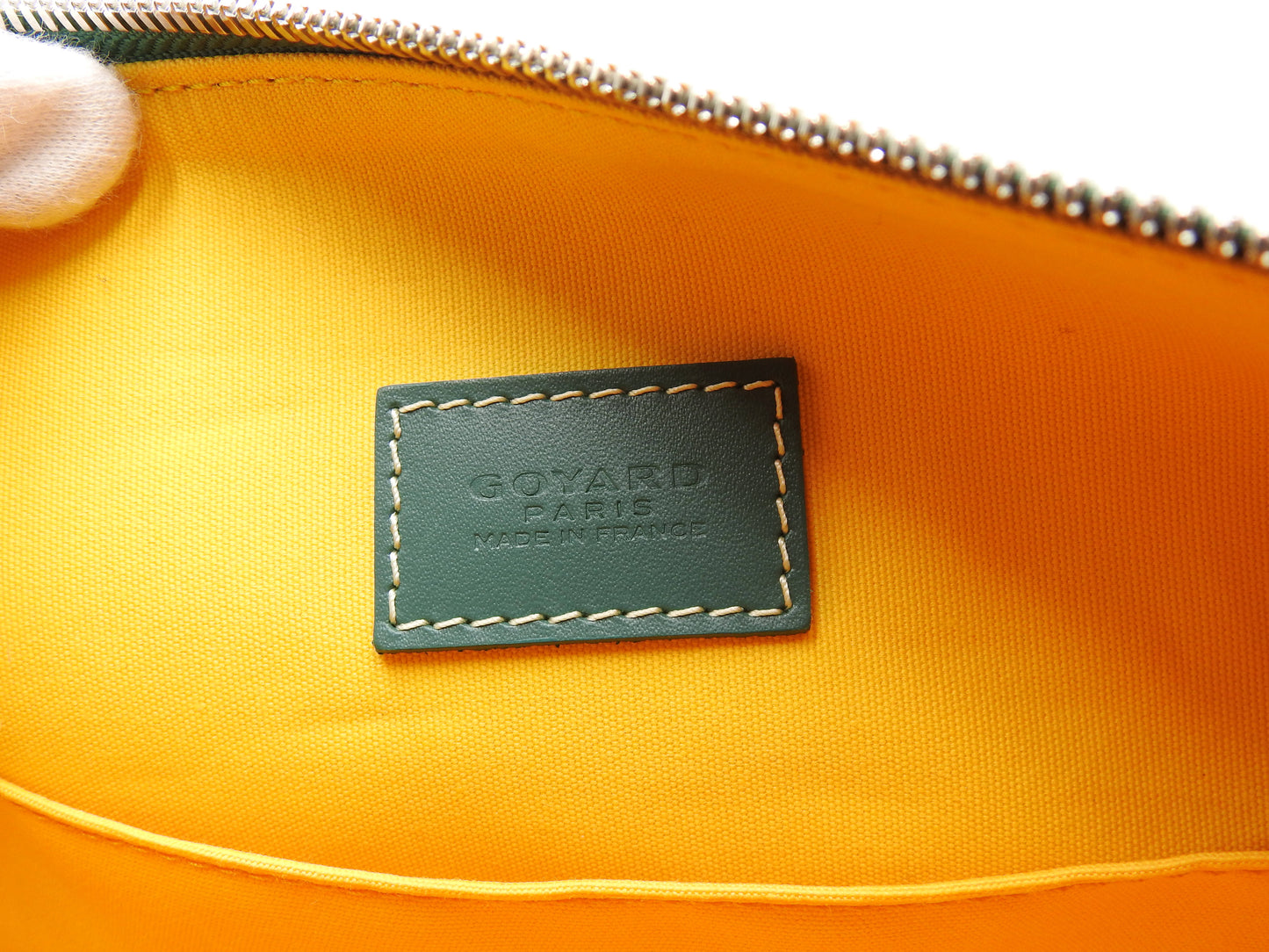 GOYARD AMA BOIENG 25 Toiletry Pouch Clutch Bag PVC Leather Green