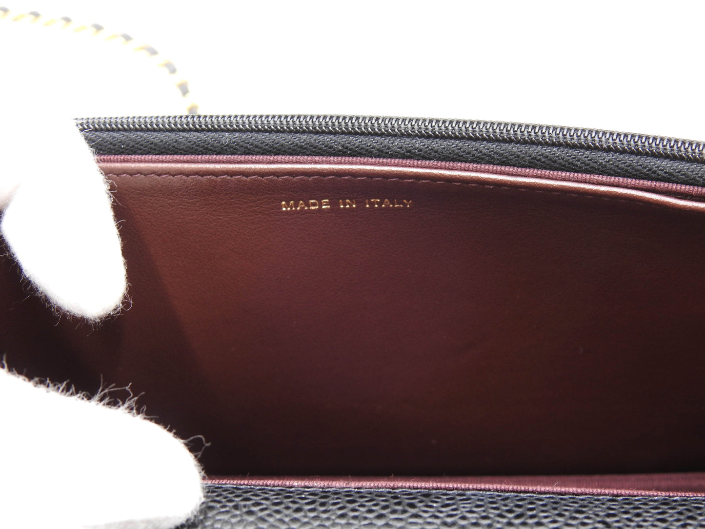 CHANEL CC Matelasse Wallet On Chain Shoulder Bag Caviarskin Black AP0250