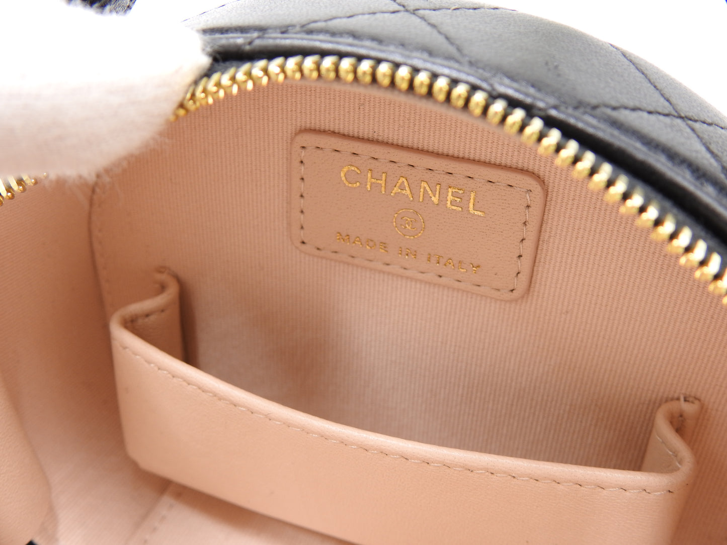 CHANEL Mini Chic Riviera Top Handle Vanity Shoulder Bag Lambskin AP3087