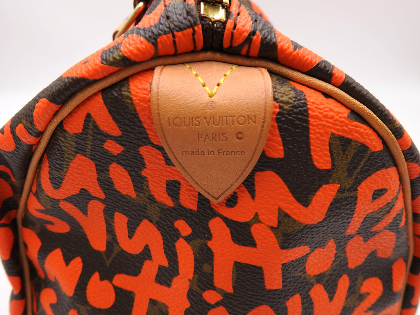 LOUIS VUITTON Monogram Graffiti Speedy 30 Boston Hand Bag Orange M93705